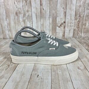 Vans Authentic Peace Leaf Embroidered Canvas Sneakers Casual Shoes Size 8.5‎